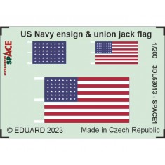 1/200 US Navy Ensign and Union Jack Flag 3D Decal