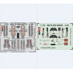1/72 Aero L-29 Delfin Interior 3D Decal and PE parts for AMK/Eduard kits