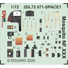 1/72 Mosquito NF Mk.XXX Interior Detail parts (3D Decal) for Special Hobby kits