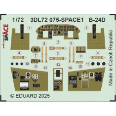 1/72 B-24D Interior Detail parts (3D Decal) for Airfix kits
