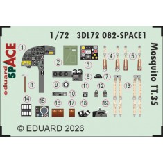 1/72 de Havilland Mosquito TT.35 Interior 3D Decals for Airfix kits