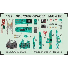 1/72 MiG-21R Interior Detail Parts on 3D Decal for Eduard kits