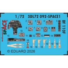 1/72 Bf 110F Detail parts on 3D Decal for Eduard kits