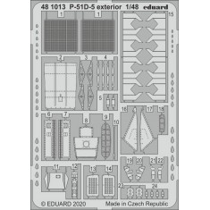 1/48 North American P-51D-5 Mustang Exterior Detail Parts for Airfix kits