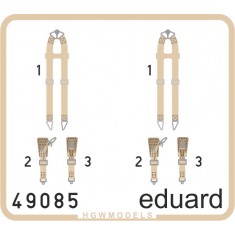 1/48 WWII Luftwaffe Bombers Super Fabric Seatbelts (1 Photo-Etched Sheet) 
