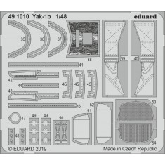 1/48 Yakovlev Yak-1b Detail Parts (PE) for Zvezda kits