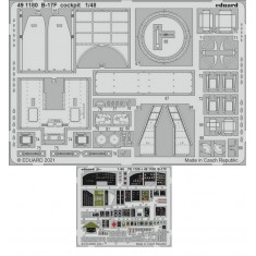 1/48 Boeing B-17F Flying Fortress Cockpit Photo-etched set for HK Model kits