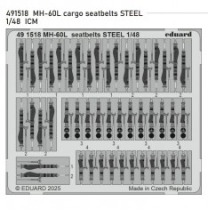1/48 MH-60L Black Hawk Helicopter Cargo Seatbelts Colour PE parts for ICM kits