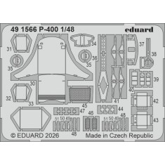 1/48 P-400 Photo-etched set for Arma Hobby kits