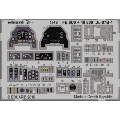 1/48 Junkers Ju 87B-1 Stuka Interior Detail Set for Airfix AX07114 (2 Photo-Etched Sheets)