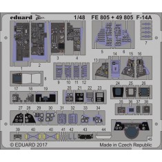 1/48 Grumman F-14A Tomcat Interior Detail Set for Tamiya #61114 (2 Photo-Etched Sheets)