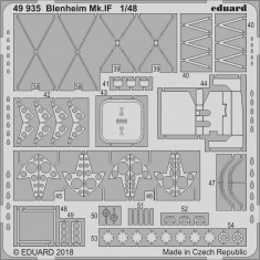 1/48 Blenheim Mk.IF Detail Set (PE) for Airfix kits