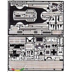 Photo-etched parts for 1/350 German battleship Tirpitz for Tamiya kit