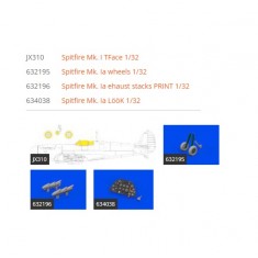 1/32 Supermarine Spitfire Mk.Ia Detail Parts for Kotare kits