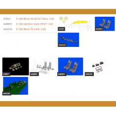 1/48 F-16D Block 50 Detail Parts for Kinetic kits