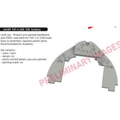 1/48 Grumman F4F-4 Wildcat Dashboard and Steelbelts for Academy kits