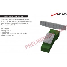 1/48 MH-60L Black Hawk Dashboard and Seatbelts for ICM kits