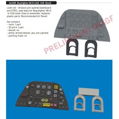 1/48 Beaufighter Mk.VI Pre-painted Dashboard and Seatbelts for Revell kits