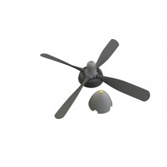 1/48 P-51B/C Mustang Hamilton Standard Propeller Uncuffed for Eduard kits