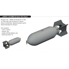 1/48 P-40 1000LB US Bomb for Eduard kits