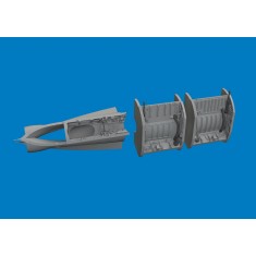 1/48 Mikoyan-Gurevich MiG-21F Wheel Bays 3D-printed Parts for Eduard Kit
