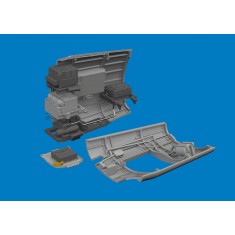 1/48 P-40K Radio Compartment 3D-printed parts for Eduard kits