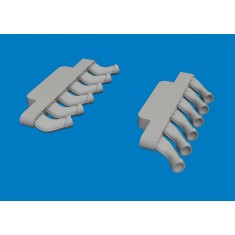 1/48 Spitfire Mk.IX Exhaust Stacks Rounded for Airfix Kits
