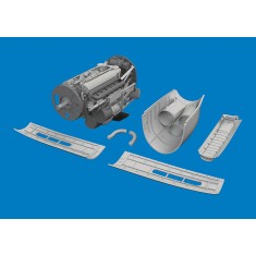 1/48 P-40K Engine 3D-printed parts for Eduard kit