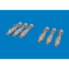 1/48 P-40 40lb Frag Bombs 3D-printed parts for Eduard kit