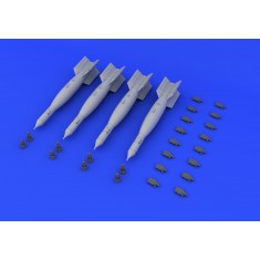 1/48 GBU-16 Bombs Set (4 Bombs) (Resin+PE+Decals)
