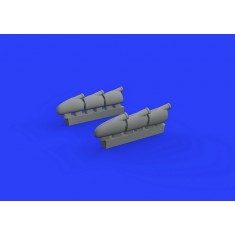 1/48 Supermarine Spitfire Mk.I Exhaust Stacks Brassin Set for Tamiya kits