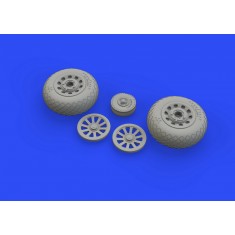 1/48 North American P-51D Mustang Wheels Diamond Tread 2 Set for Eduard kits