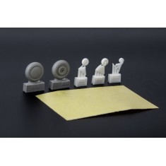 1/48 Grumman F4F-4 Wildcat Wheels Early for Eduard kits