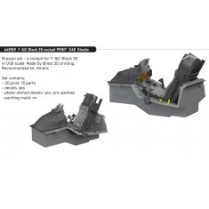 1/48 General Dynamics F-16C Fighting Falcon Block 30 Cockpit Detail Parts for Kinetic
