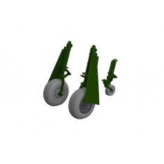 1/48 P-51B/C Mustang Wheels Block Tread 2 for Eduard kits