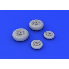 1/72 Mikoyan MiG-29 Fulcrum Wheels Set for Trumpeter kit (2 Main Wheels+2 Front Wheels)