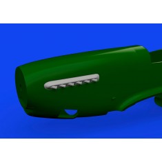 1/72 P-51D Mustang Exhaust Stacks with Fairing (3D print) for Eduard kits