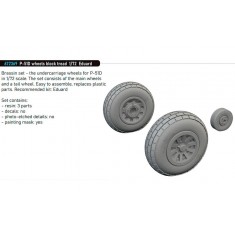 1/72 P-51D Mustang Wheels Block Tread for Eduard kits