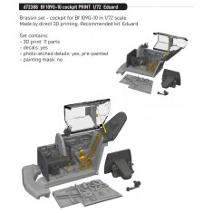 1/72 Messerschmitt Bf 109G-10 Cockpit for Eduard kits