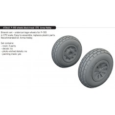 1/72 P-51D Mustang Wheels Block Tread for Arma Hobby kits