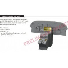 1/72 B-24H Liberator Dashboard, Seatbelts for Airfix kits
