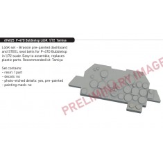 1/72 P-47D Bubbletop Dashboard and Seatbelts for Tamiya kits