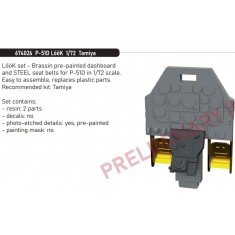1/72 P-51D Dashboard and Seatbelts for Tamiya kits