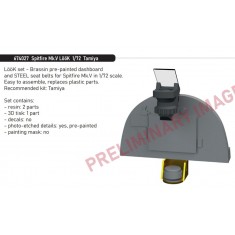 1/72 Spitfire Mk.V Dashboard and Seatbelts for Tamiya kits