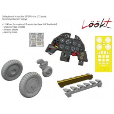 1/72 Messerschmitt Bf 109G-6 Dashboard, Steelbelts and Detail Parts for Tamiya kits