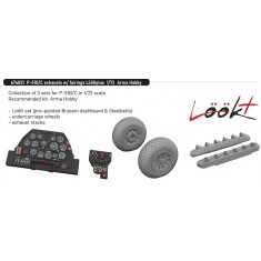 1/72 P-51B/C Exhausts with Fairings Detail Set for Arma Hobby kits