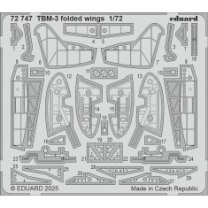 1/72 TBM-3 Avenger Folded Wings Photo-etched set for Hobby Boss kits