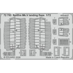 1/72 Spitfire Mk.V Landing Flaps PE set for Eduard kits