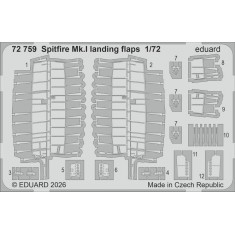 1/72 Supermarine Spitfire Mk.I Fighter Landing Flaps PE Detail Set for Eduard Kit