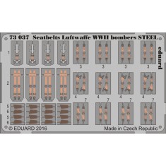 1/72 WWII Luftwaffe Bombers Seatbelts (Steel, 1 Photo-Etched Sheet)